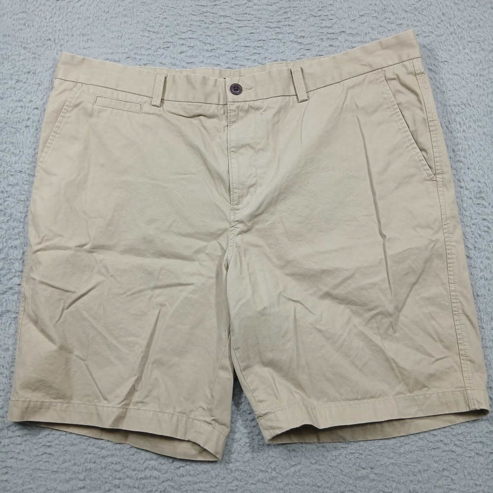 Lands' End Men's Shorts Size 40 Classic Fit Beige Chino Flat Front